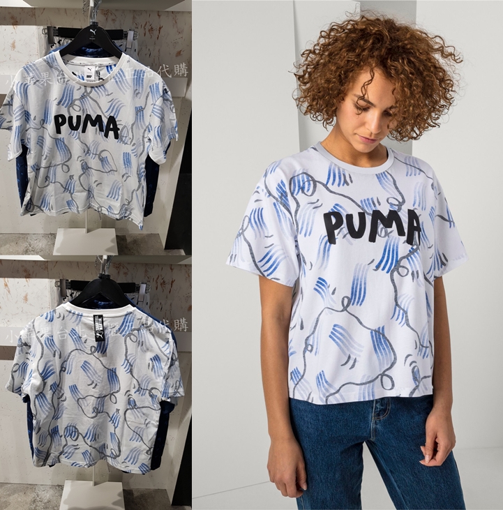 小蘋果代購彪馬PUMA x SHANTELL MARTIN 限量聯名涂鴉女T恤575629