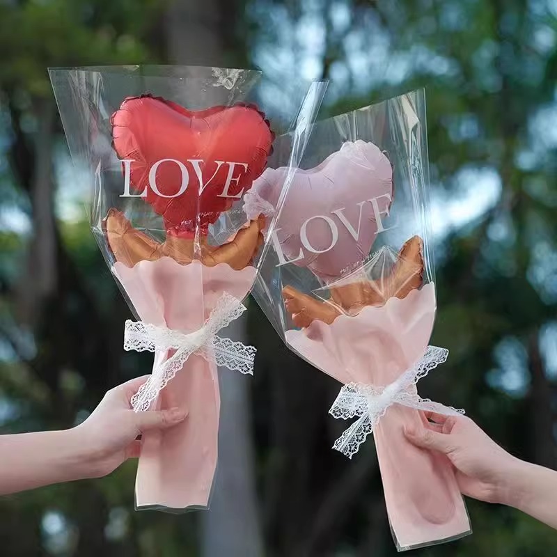 七夕情人节场景布置气球商场店铺节日活动氛围装饰LOVE铝膜汽球