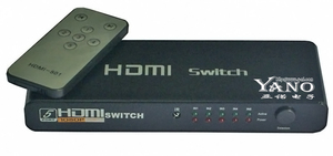 hdmi切换器5进1出 高清线分配器有线电视分屏分频器 1080p 支持3d