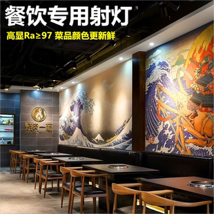 专用高显色2700k高亮聚光cob射灯餐饮店餐厅明装防眩轨道灯导轨灯