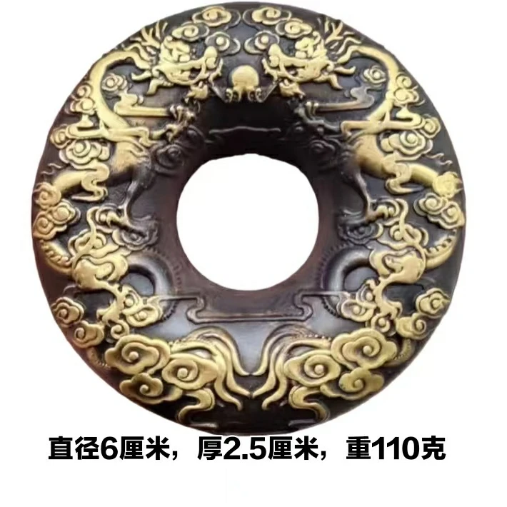 复古虎撑医铃双龙戏珠日月手摇铃 串铃民间乡医郎中黄铜药铃图片