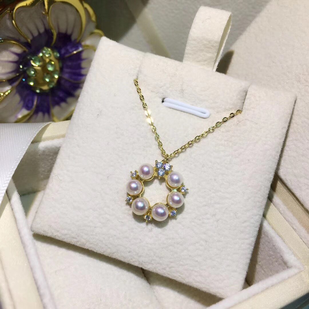 natural freshwater Big Same item 4-5MM Circle Flawless Refinement Garland Pearl Pendant Sweet tender 925 silverin the Jewelry/Diamond/Jade/Gold , Natural pearls (New) , Choker  category - from Buy2taobao.com to provide professional Taobao agent buy service