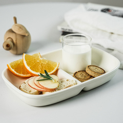 日本制Studio M亲子分隔早餐盘日式纯色饭盘分餐盘水果点心甜品盘