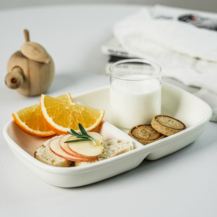 日本制Studio M亲子分隔早餐盘日式纯色饭盘分餐盘水果点心甜品盘