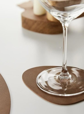 丹麦LIND DNA轻奢易清洗环保皮革水杯咖啡杯垫北欧家用防烫隔热垫