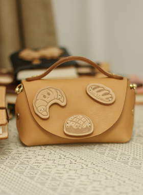 下午茶系列植鞣牛皮斜挎手拎包