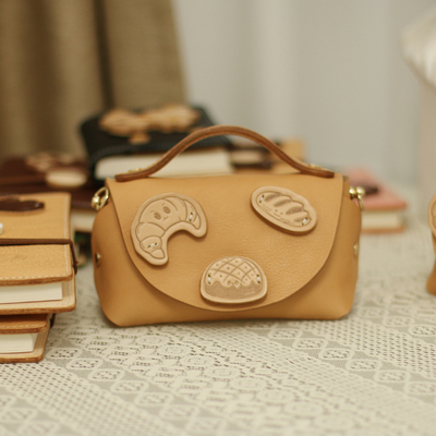 下午茶系列植鞣牛皮斜挎手拎包