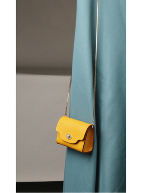 2021新款mini小包包女士单肩斜挎链条小方包小众植鞣牛皮手工包