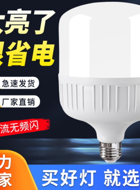 led灯泡特亮节能灯e27螺口家用商用护眼球泡灯工厂节能省电照明灯