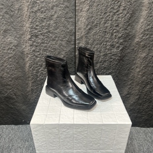 【撤柜断码】3CM轻奢气质经典百搭尖头短靴女鞋时尚秋冬靴子W002