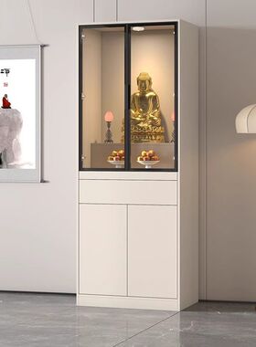 佛龛供桌神台财神爷供桌香案台神台柜神龛佛柜带玻璃门新中式立柜