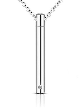 可打开不锈钢纪念盒项链精油