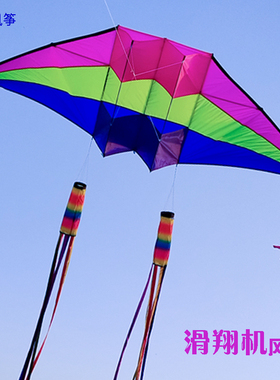 2025新款2米3米伞布滑翔机风筝40D伞布4米5米滑翔机抗大风送尾巴