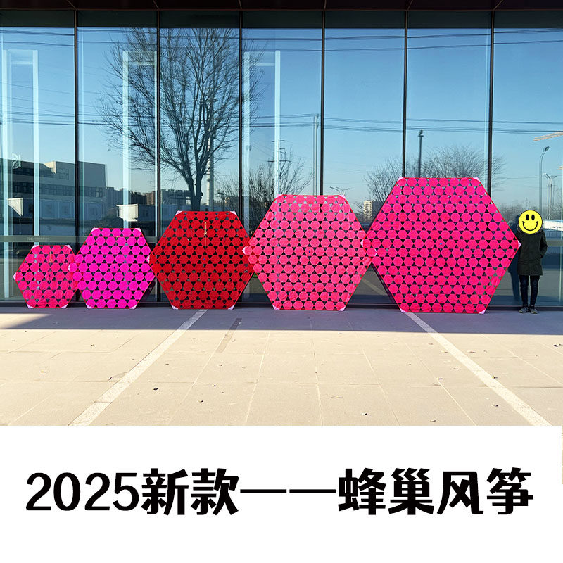 2025新款追风者风筝蜂巢伞布镂空八卦长尾高档成人抗风可定制颜色