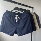 沙滩裤 男士 健身游泳度假休闲运动裤 速干运动短裤 男 纯色弹力三分裤