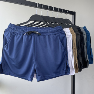 三分裤 网眼透气运动短裤 夏美式 青年健身训练深蹲跑步运动裤 男大码