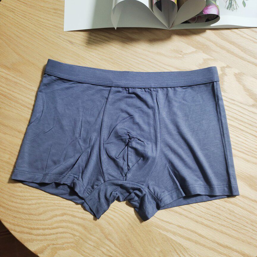 莫代尔面料男平角简约中腰抗菌成人中青年四角内裤短裤