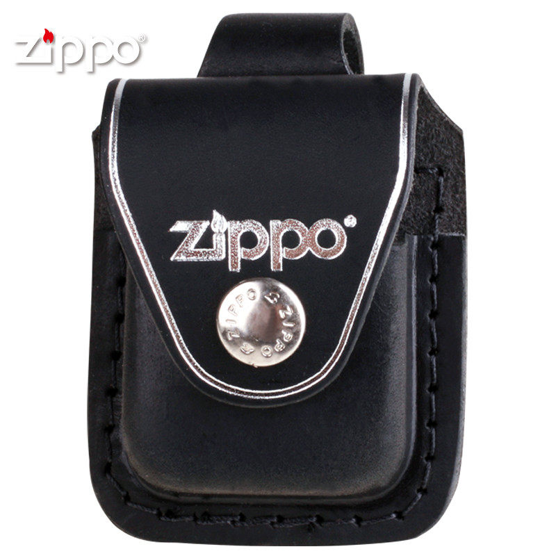 zippo纯牛皮黑色男士帅气皮夹 lplbk 专柜正品 zippo皮套