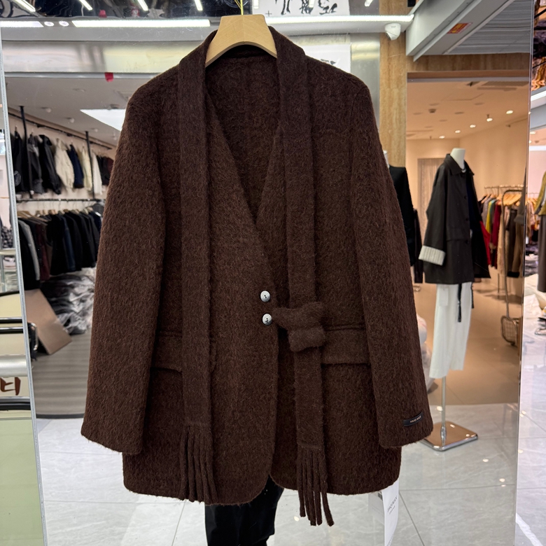 羊驼苏力双面羊绒大衣外套