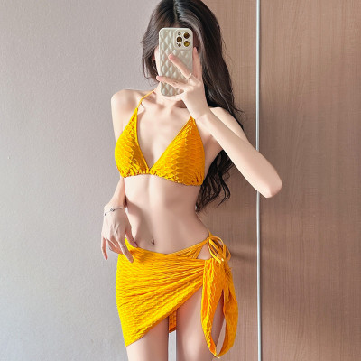 欧美性感三件套比基尼bikini绑带