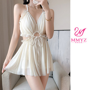 2026新款 吊带性感分体比基尼bijini泳衣温泉度假保守遮肚显瘦泳装