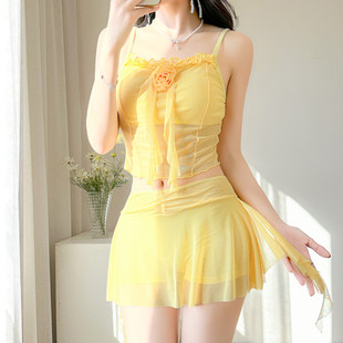 仙女游泳衣女bikini巴厘岛分体度假显瘦遮肚辣妹泳装 盛夏告白