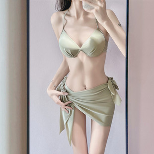 泳衣女2026新款 女 分体三件套比基尼bikini性感度假海边风温泉泳装