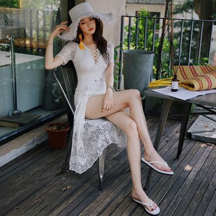 泳衣女连体2026新蕾丝遮肚韩国网红爆款 ins网纱度假温泉保守泳装