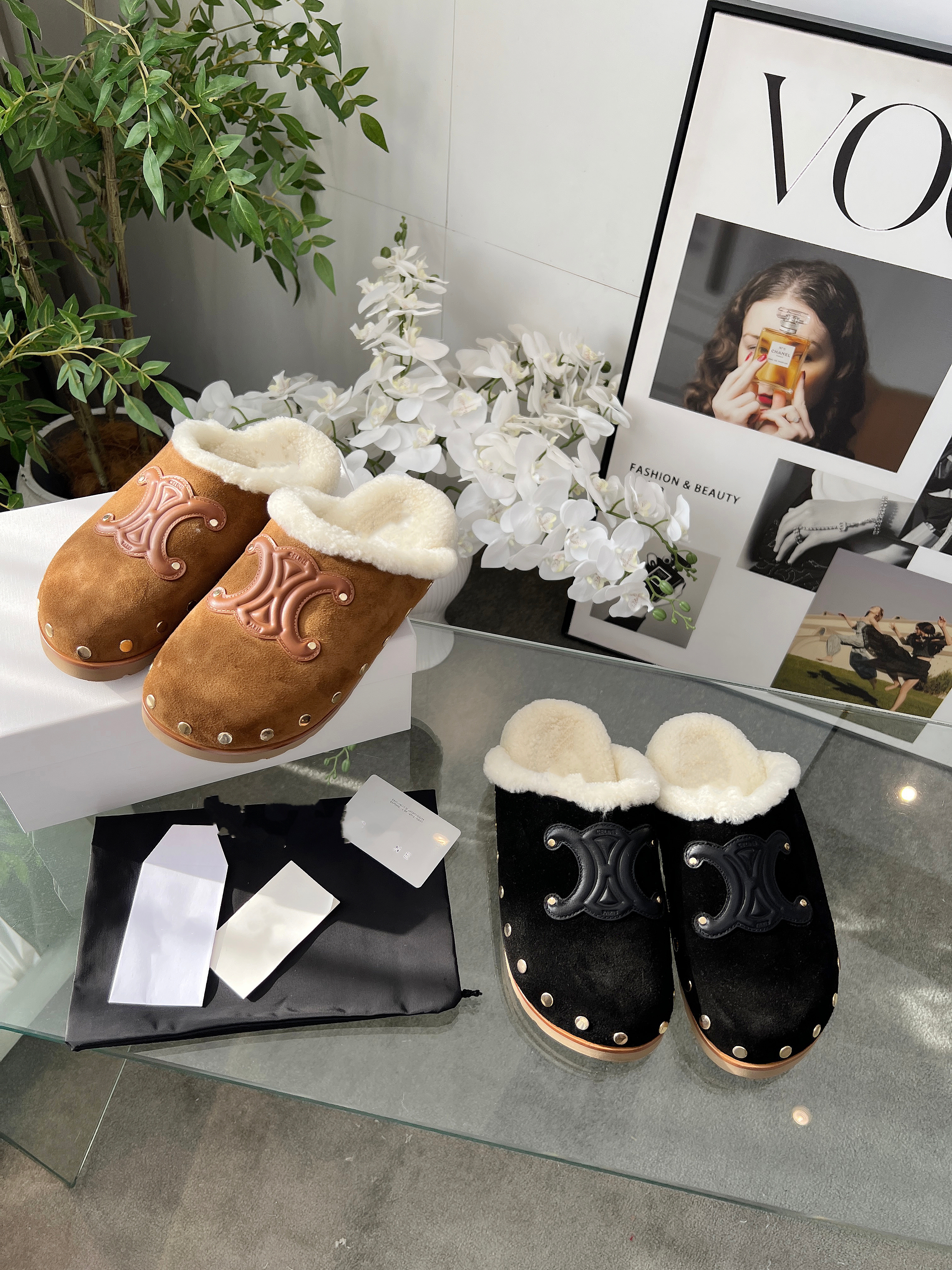 2025新款凯旋门包头半拖鞋女外穿厚底穆勒鞋真皮勃肯鞋一脚蹬懒人