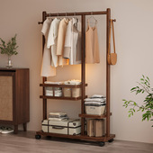 衣帽架衣柜一体落地卧室立式 储物架 家用多功能挂衣服置物架开放式