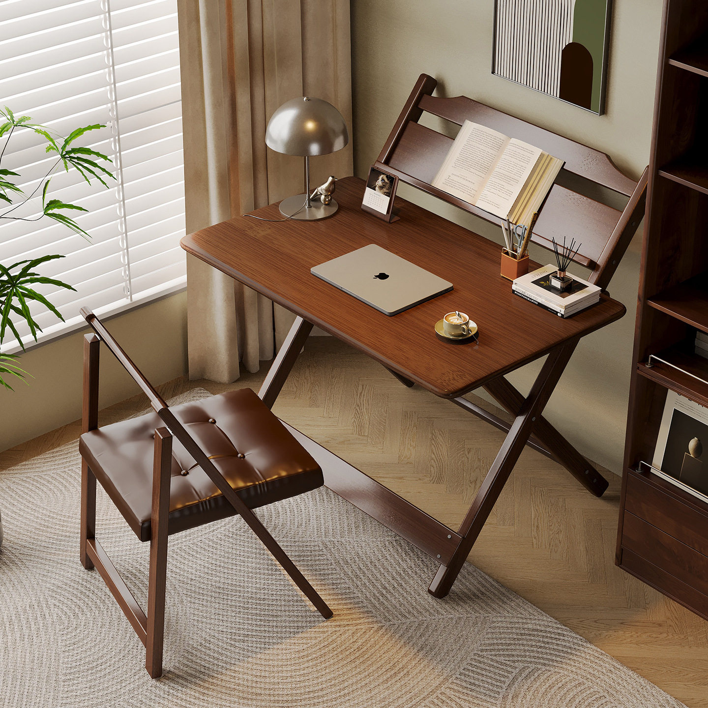 可折叠学习桌家用儿童书房学生升降电脑桌宿舍简易多功能桌免安装