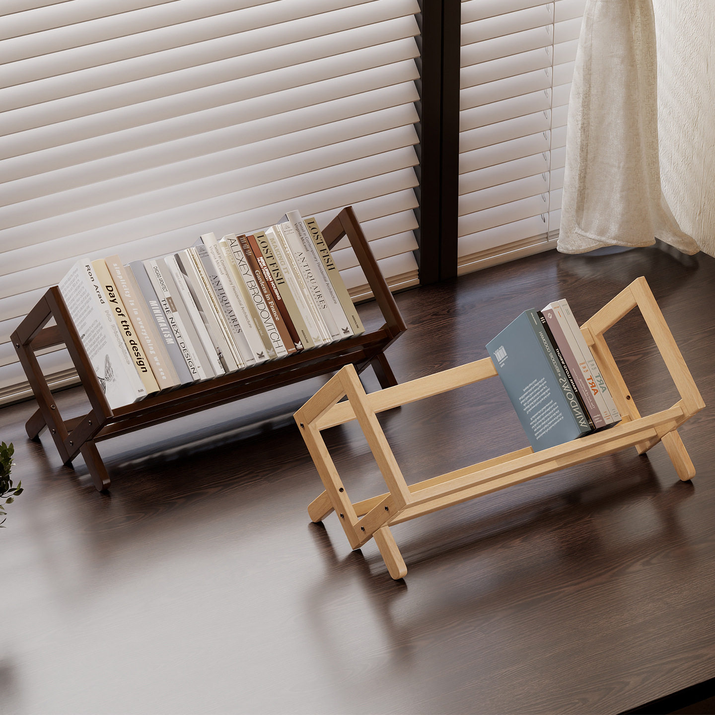 桌面小型书架摆放台面餐桌多层客厅简约整理收纳置物架办公室桌上