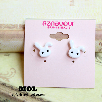 韩国进口beaute俏皮风不对称兔耳