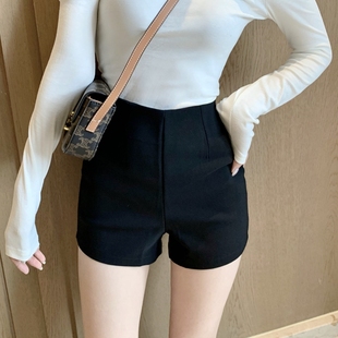 黑色高腰紧身包臀小个子甜辣妹jazz爵士跳舞打底短裤子春夏女外穿