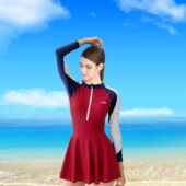 保守带胸垫无钢托收腰泡温泉遮肉显瘦网红同款 连体泳衣女裙式 新款