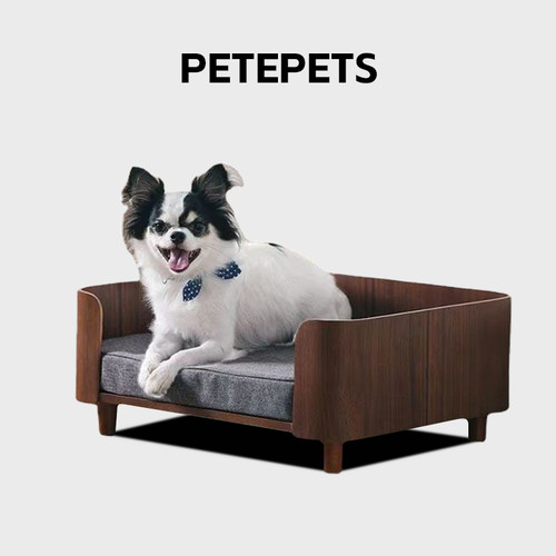 PETEPETS木质狗窝中小型狗狗床