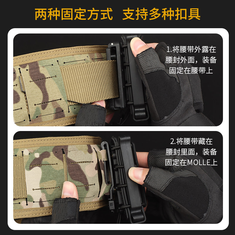 도둑 없는 WZJP 네비게이터 허리띠 2세대 매트 나일론 레이저 몰리 시스템 코브라 퀵 릴리스 버클