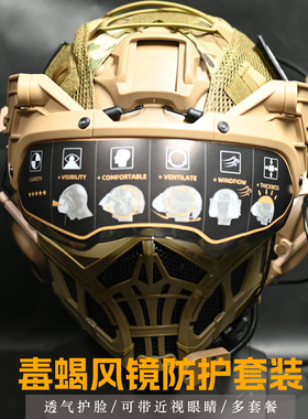 无贼毒蝎半脸面具OP防护风镜透气口罩cos漫展cs游戏野战下场装备