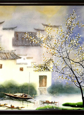 高级中式风会所瓷板画