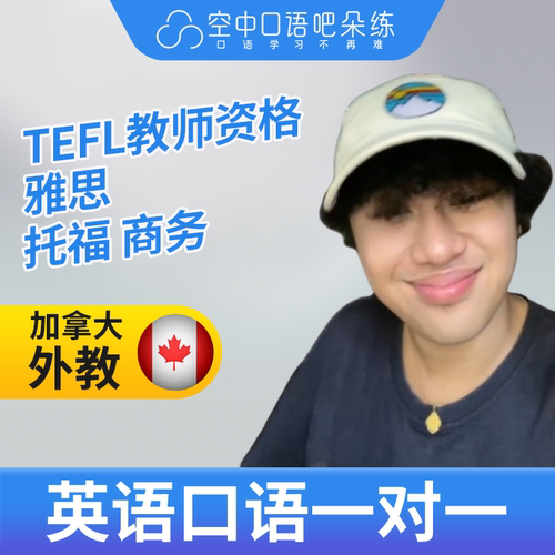 K加拿大外教VashA外教口语陪练英语1对1网课25分TEFL教师资格托福