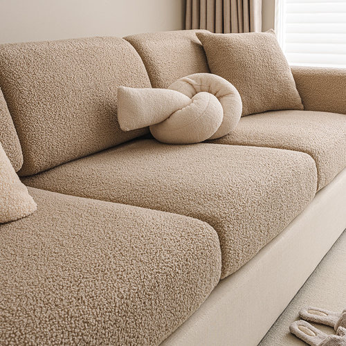 泰迪绒沙发套全包万能套四季通用沙发套罩2024新款防滑弹力沙发笠