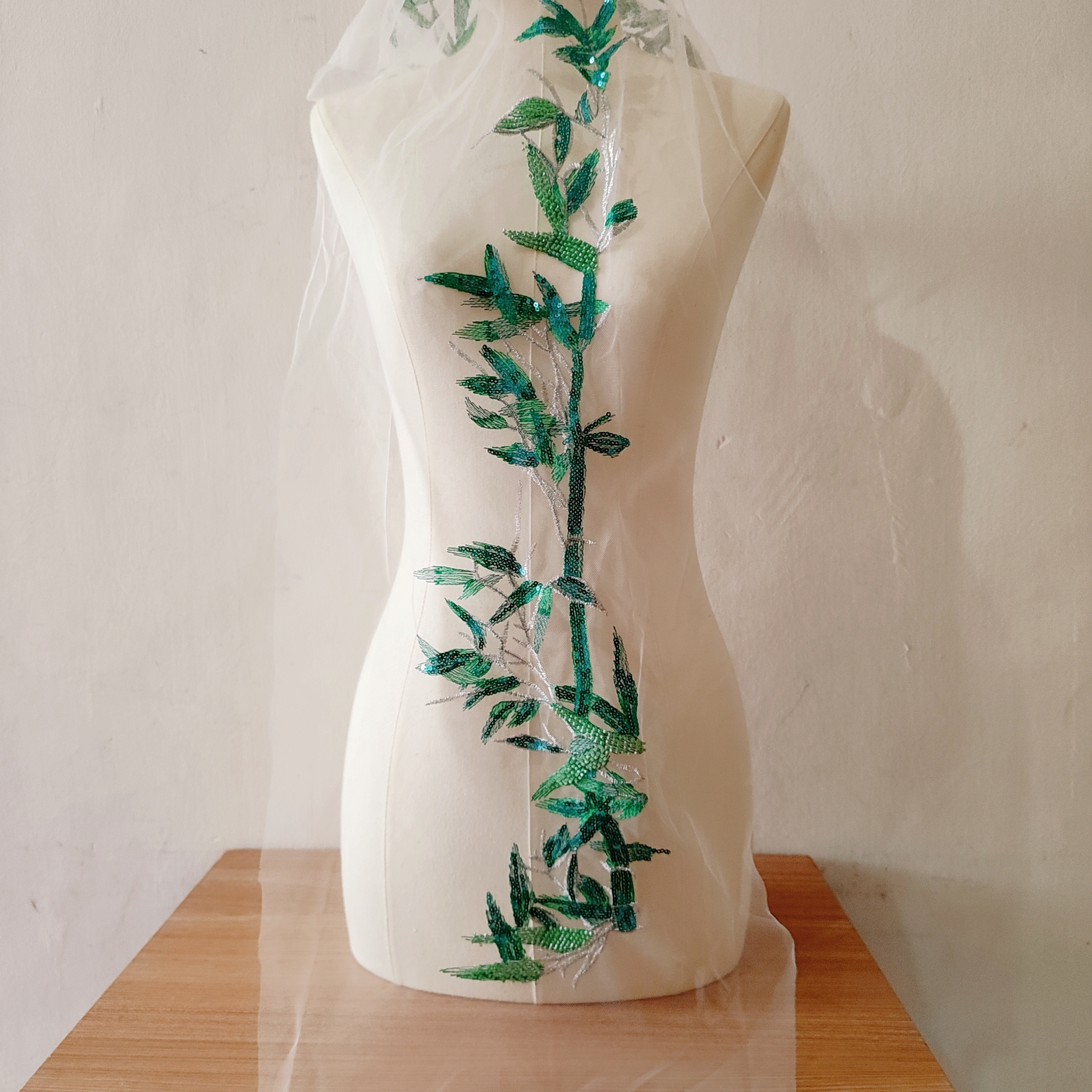 竹子珠绣花贴 新娘婚纱礼服装饰钉珠花朵辅料DIY 新品上市