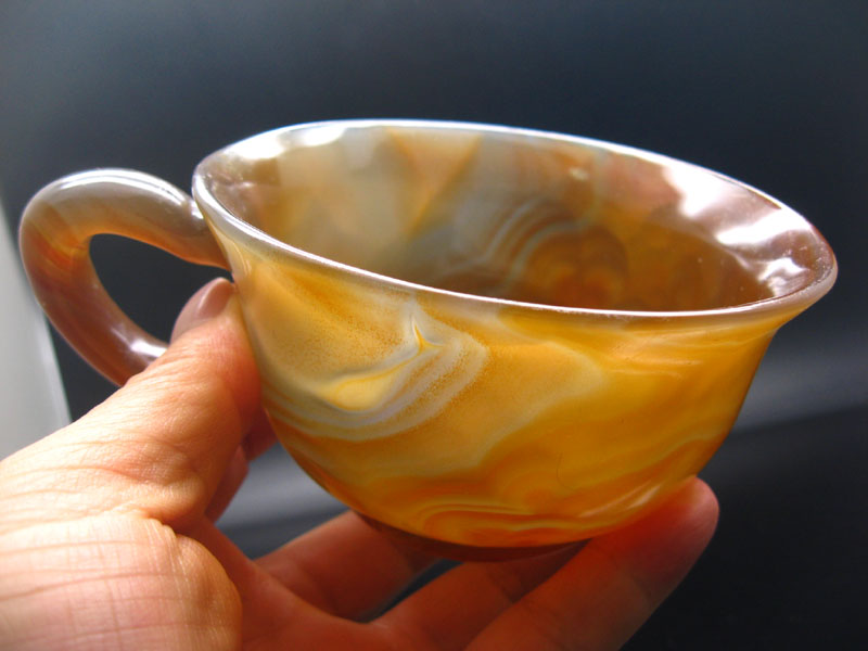 438天然玛瑙咖啡杯肚直径10.5厘米盐罐调料罐茶杯咖啡杯酒杯放糖图片