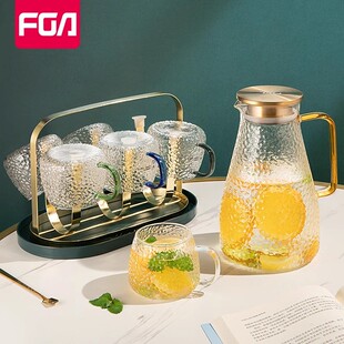 富光玻璃冷水壶家用耐热防爆凉白开水杯套装大容量耐高温泡茶壶