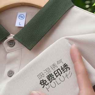 团建工装 夏季 t恤印Logo企业文化衫 polo衫 男印logo 工作服短袖