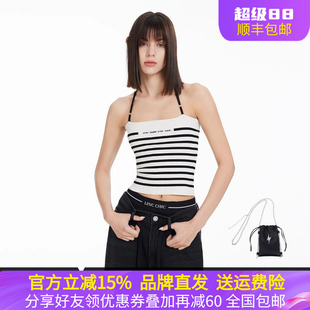 LINCCHIC金羽杰2024年夏季 设计感细带针织吊带背心女S242SW325Y