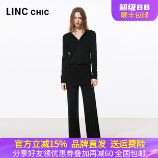 LINCCHIC金羽杰2026年夏季 动感修身 连帽针织开衫 S262CR105Y 新品