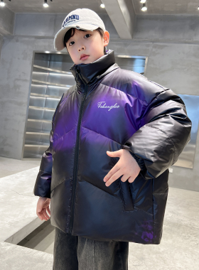 男童羽绒服加厚冬季2026新款儿童温感三防白鸭绒外套中大童羽绒衣
