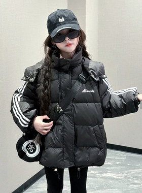 女童羽绒服冬装加厚白鸭绒外套潮
