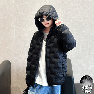 男童羽绒服轻薄款秋冬白鸭绒外套